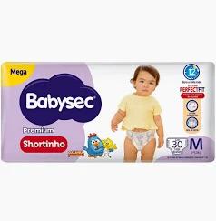 FRALDA BABYSEC PREMIUM SHORTINHO MEGA M 30UN