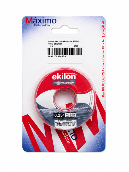 LINHA EKILON BRANCA 0.25MM 100M ENCART