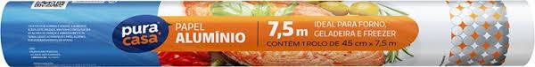 PAPEL ALUM 45CMX7 5MT PURA CASA
