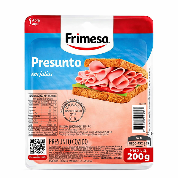 PRESUNTO COZIDO FATIADO FRIMESA 200G