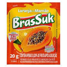 REFRESCO BRASSUK 20G LARANJA COM MAMAO