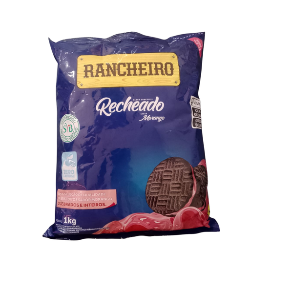 ROSQUINHA RECHEADA RANCHEIRO MORANGO 1KG
