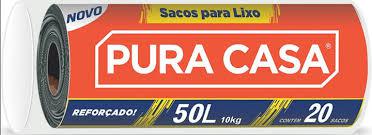 SACO LIXO 050L PURACASA ROLO PTO 20UN