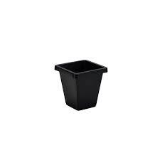 VASO P/ PLANTA QUAD. RATTAN PRETO 3L