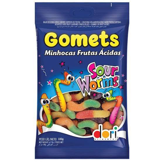 BALA DORI GOMETS 100GR MINHOCAS ACIDAS