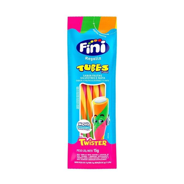 BALA FINI TUBES 15GR TWISTER FRUTAS SILV AZED