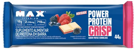 BARRA PROTEINA MAX TITANIUM 44GR FRUTAS VERMELHAS