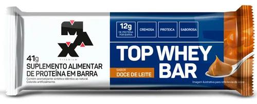 BARRA WHEY MAX TITANIUM 41GR DOCE DE LEITE