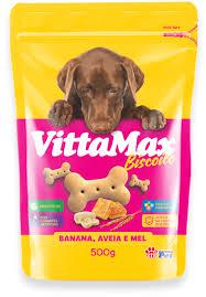 BISC CAO VITTAMAX 500GR BANANA AVEIA E MEL