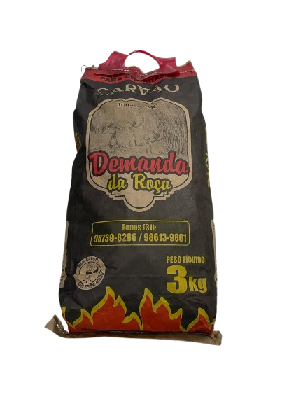 CARVAO VEGETAL DEMANDA DA ROCA 3KG