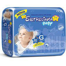 FRALDA ESTRELINHA BABY HIPER G 80UND