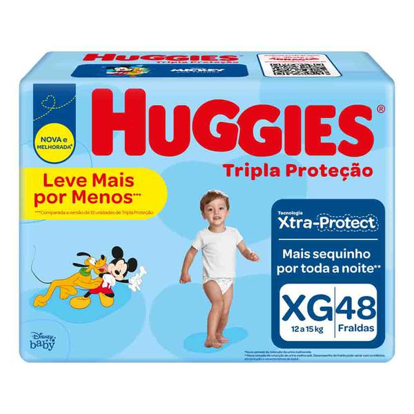 FRALDA HUGGIES TRIPLA PROT MEGA XG 48UND