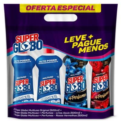 KIT MULTIUSO SUPER GLOBO 500ML 2ORIG 1ROSAS 1LIRIO