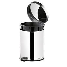 LIXEIRA PEDAL INOX 4,5LTS VIEL PRETO