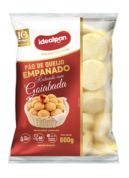 PAO QUEIJO IDEALPAN RECH 800GR GOIABADA EMPANADO