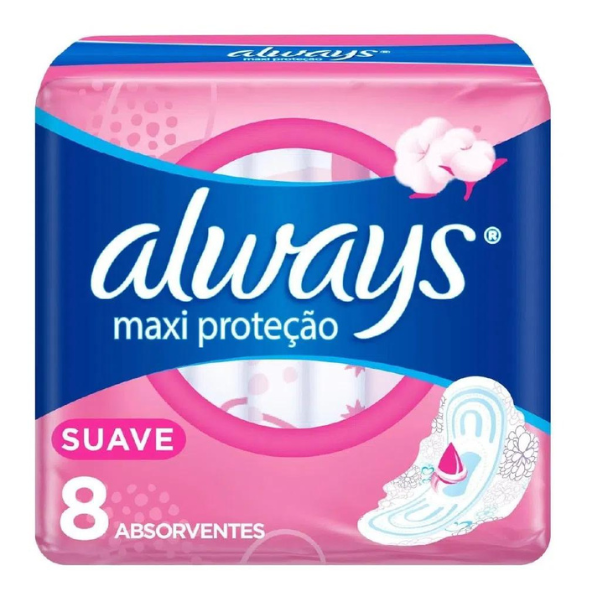 Absorvente Always Max Prot Suave c Ab 8un*