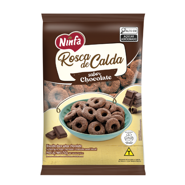 Biscoito  Ninfa Rosca de Calda Chocolate 250g*