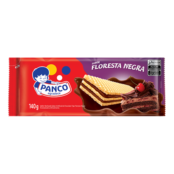 Biscoito Panco Wafer Floresta Negra 140g