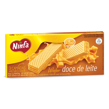 Biscoito  Wafer Doce Leite Ninfa 84g