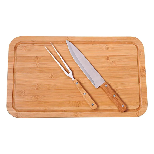 Conjunto Churrasco Tabua Retangular Mor 30x 50cm