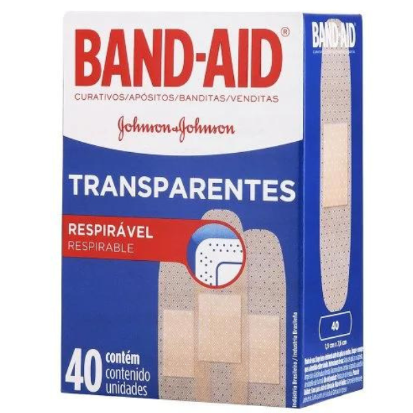 Curativo Band Aid Transparente 40un *