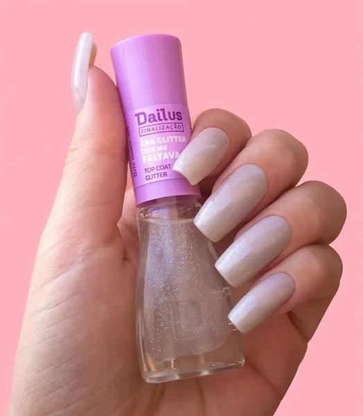 Esmalte Dailus Top Coat Glitter Era Glitter Que Me 8ml