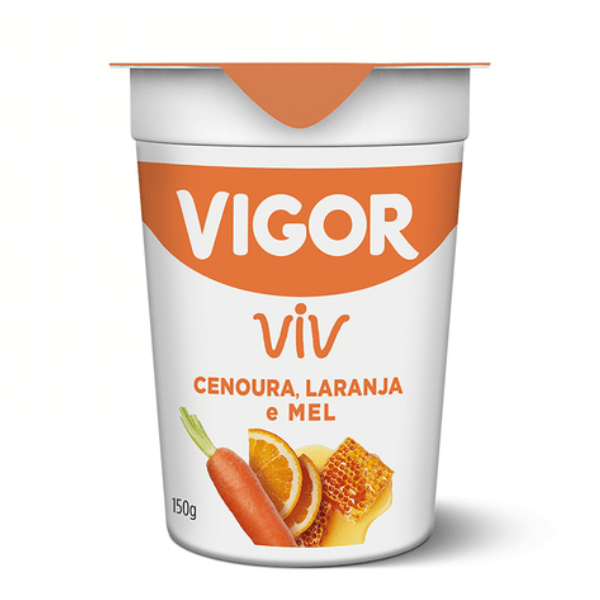 Iogurte Integral Cenoura Laranja Mel Vigor Viv Cp 150g