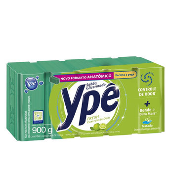 Sabao Barra Glicerinado Fresh Ype Pacote 900g 5un