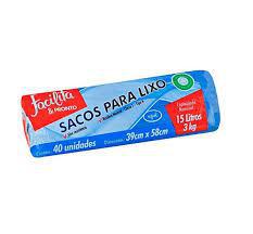 Saco Lixo Facilita Azul Rolo 15l