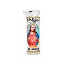 Vela Prata Sagrado Coracao Jesus 210g