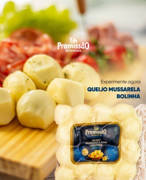 QUEIJO MUSSARELA C/ AZEITONA PROMISSAO KG