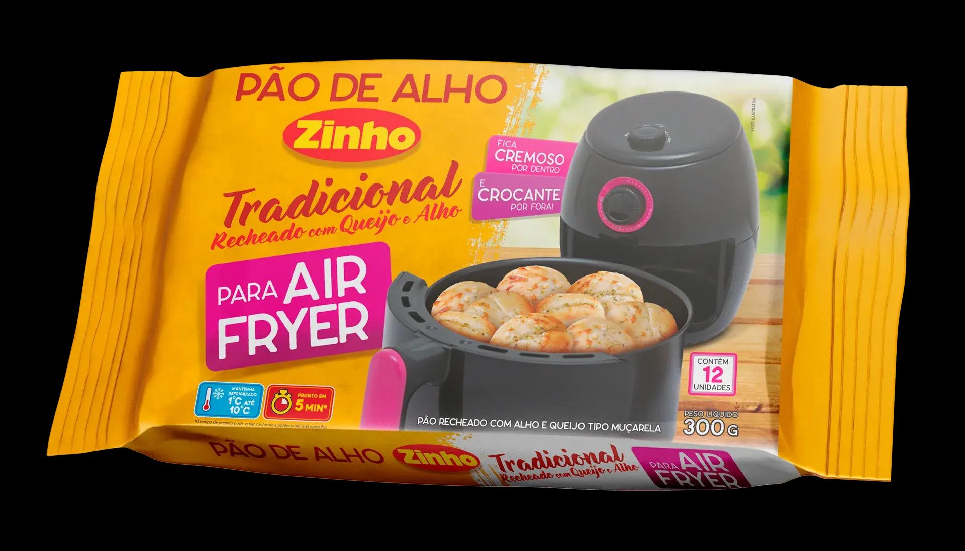 PAO DE ALHO  BOLINHA ZINHO CQUEIJO 300G