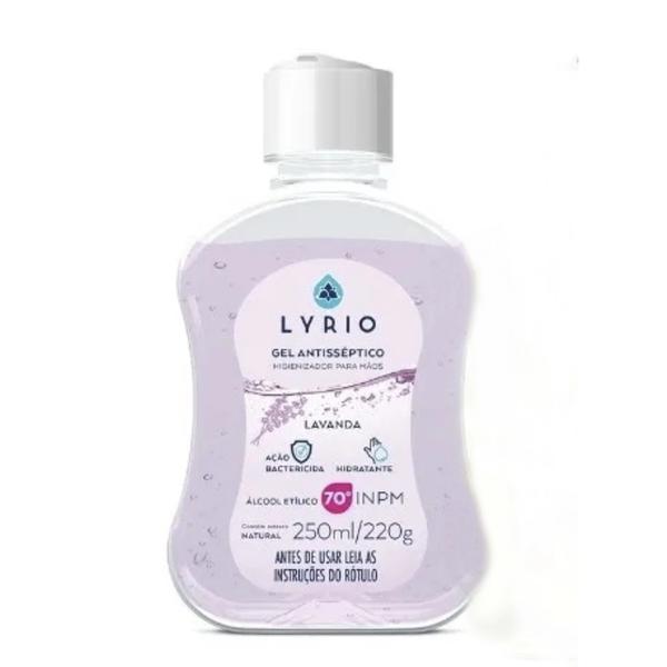 ALCOOL LYRIO GEL MAOS LAVANDA 250ML