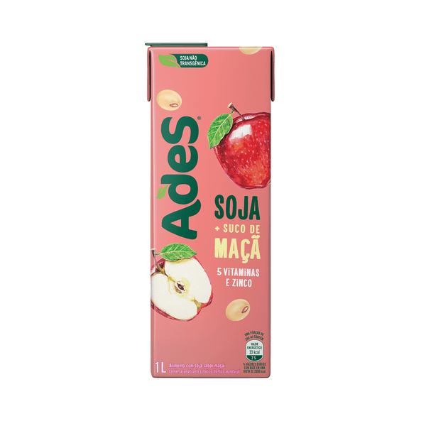 ALIMENTO COM SOJA ADES MACA 1L
