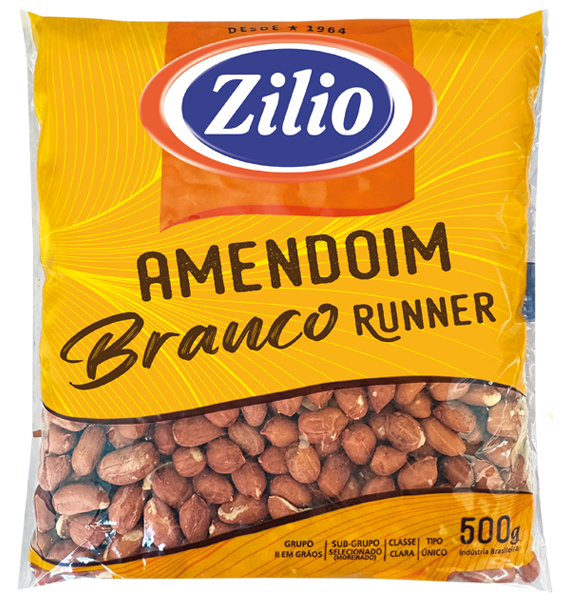AMENDOIM BRANCO ZILIO RUNNER 500G