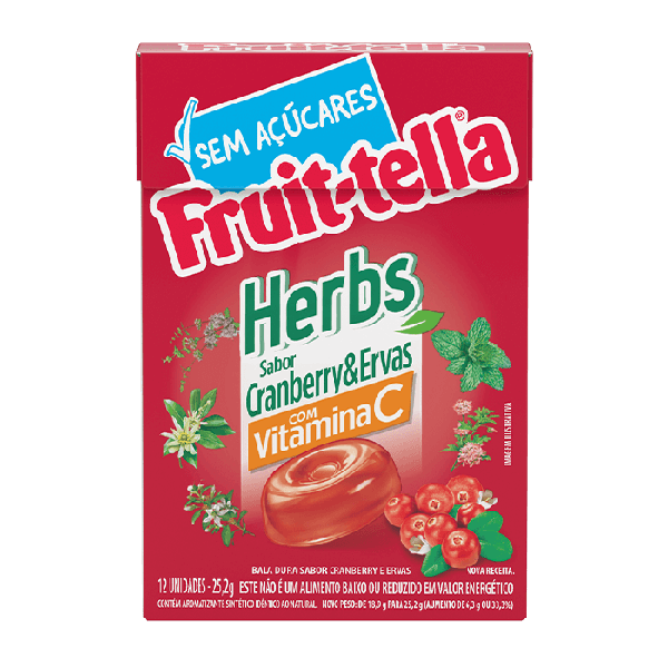 BALA FRUITELLA HERBS CRANBERRY ERVAS 25,2