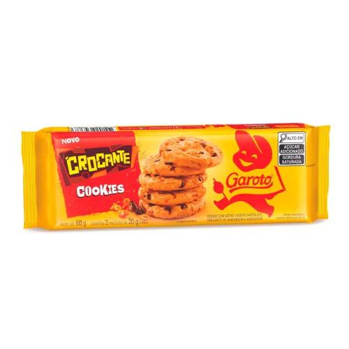 BISCOITO COOKIE COM GOTAS DE CHOC CROCANTE GAROTO 60G