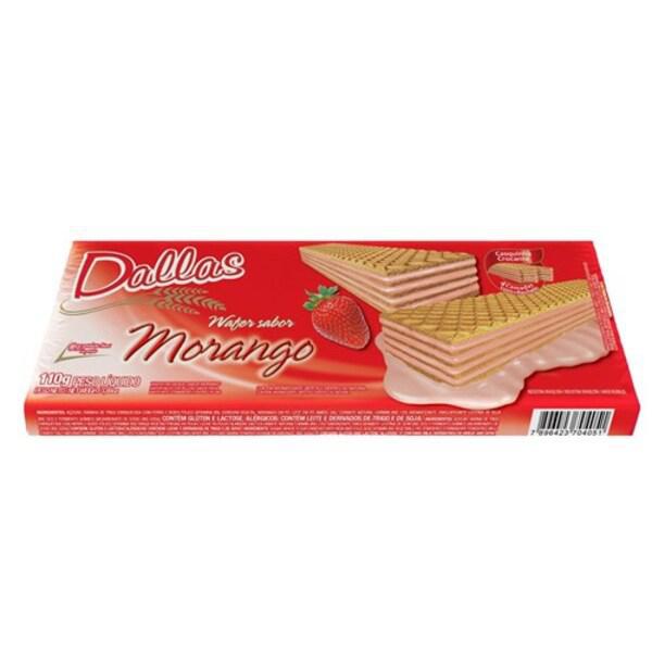 BISCOITO WAFER DALLAS MORANGO 110G