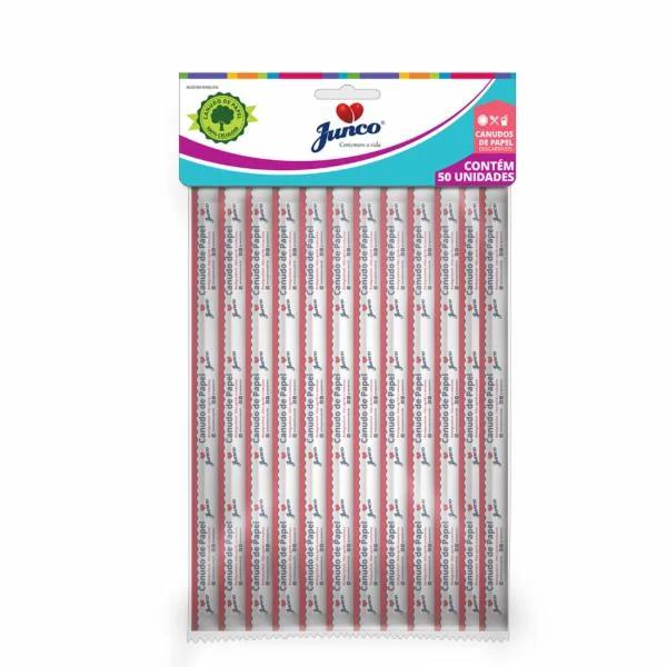 CANUDO DE PAPEL BRANCO ENVELOPADO JUNCO C/50UN