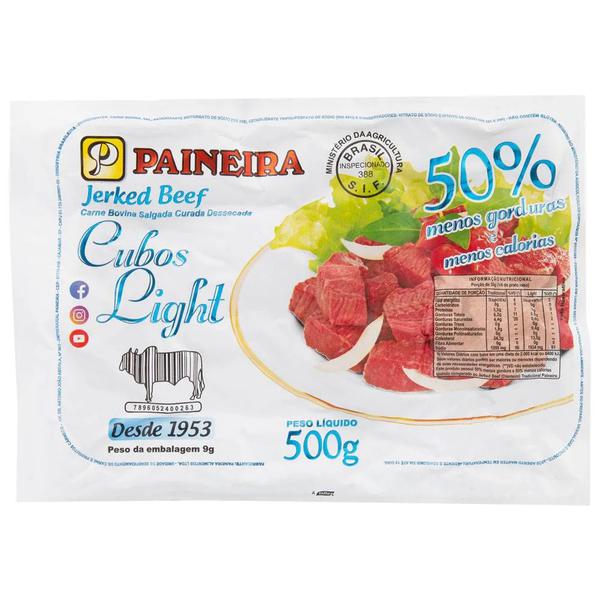 CARNE SECA PAINEIRA TRASEIRO CUBOS LIGHT 500G