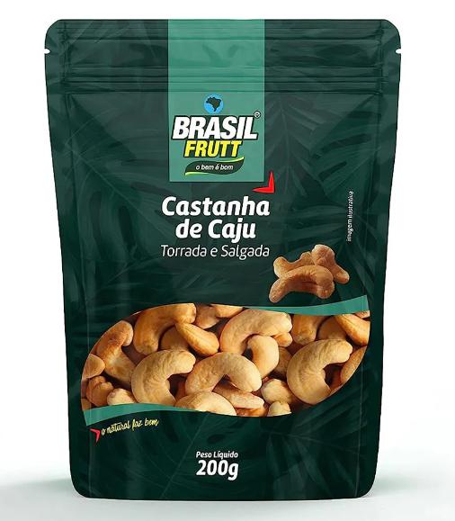 CASTANHA DE CAJU TORRA. SALGADA  BRASIL FRUTT 200G