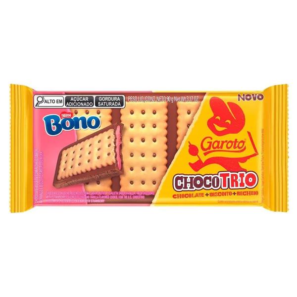 CHOC AO LEITE RECHEIO BONO GAROTO CHOCOTRIO 90G