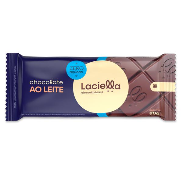 CHOCOLATE LACIELLA AO LEITE ZERO ACUCAR 80G