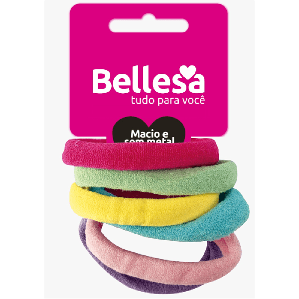 ELASTICO BELLESA FINO PASTEL COM 12 UND