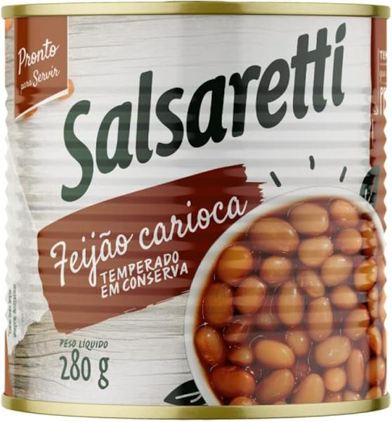 FEIJÃO CARIOCA PRONTO SALSARETTI LATA 280G