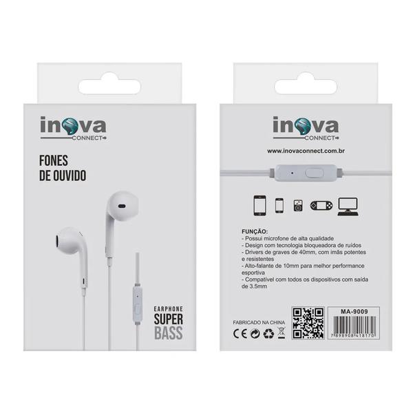 FONE DE OUVIDO INOVA CONNECT SUPER BASS