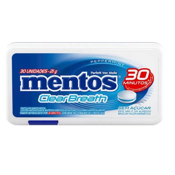 GOMA MASCAR MENTOS CLEAR PEPPERMINT 21G