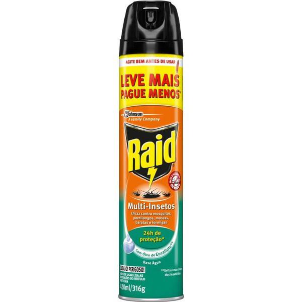 INSETICIDA AEROSSOL MULTI-INSETOS RAID 420ML