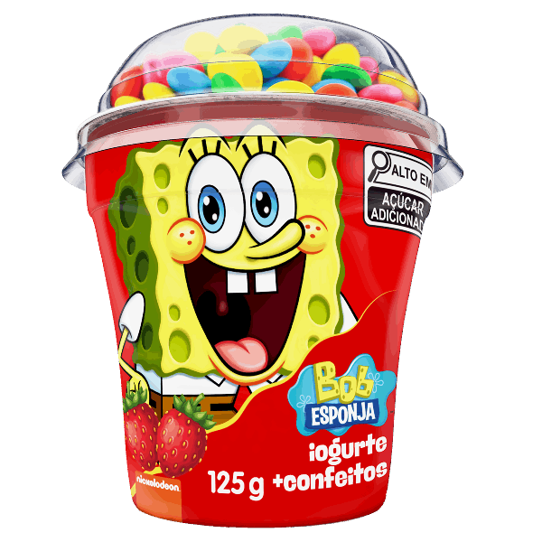 IOG MORANGO COM CONFEITO BOB ESPONJA BATAVO 125G