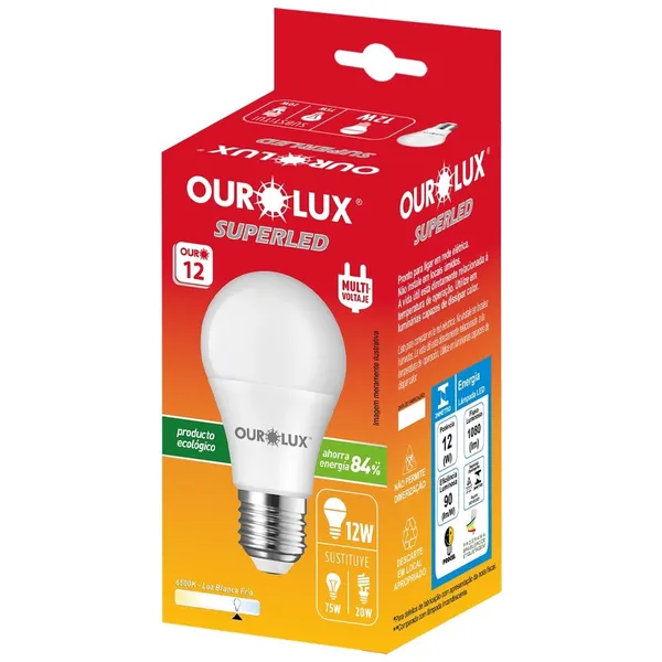 LAMPADA OUROLUX SUPERLED 12W BIVOLT